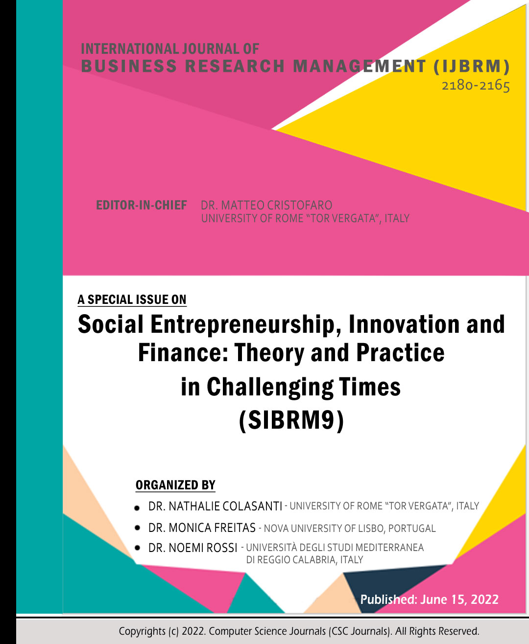 Social Entrepreneurship, Innovation and Finance: Theory and Practice in Challenging Times (SIBRM9) SIBRM9